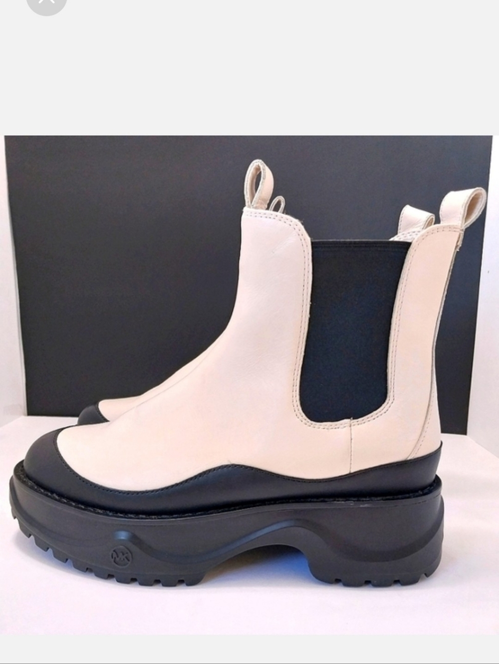 Michael‎ Kors Dupree Two Tone Leather Boots, NEW, Size 6.5
